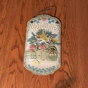 Country Resin Decor Wall Hanging Welcome Sign